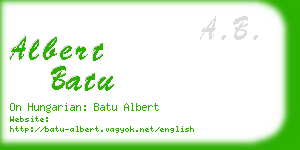 albert batu business card